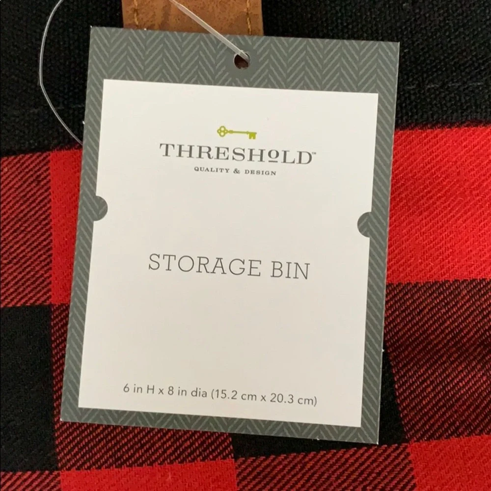 Threshold Black & Red Buffalo Plaid Cube Storage Bin